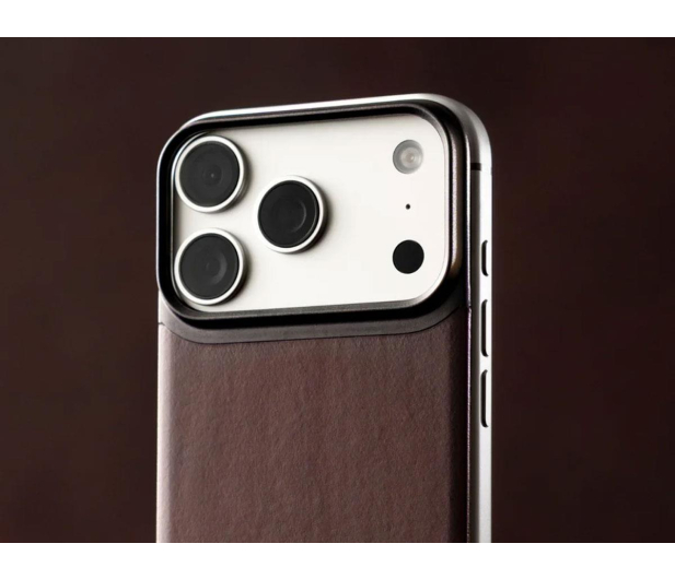 Nomad Magnetic Leather Back iPhone 18 Pro / 17 Pro MagSafe (burgun - 1586590 - zdjęcie 6